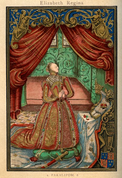 Kraliçe I. Elizabeth dua ederken, 1569, 1893 by Unbekannt