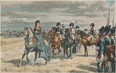 Kraliçe Louisa, Prusya Ordusunu İnceliyor, 1896 by Unbekannt