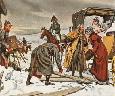 Kraliçe Louise, Memel'e uçarken, 5 Ocak 1807, 1936. by Unbekannt