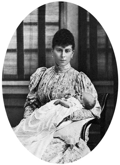 Gelecekteki Kral Edward VIII ile Kraliçe Mary, c1894 by Unbekannt
