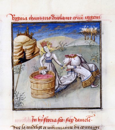 Kraliçe Tomris. Gönderen: Speculum Humanae Salvationis Mirror of Human Salvation, Ludolph of Saxony by Unbekannt