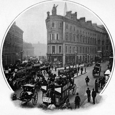 Cannon Street ile Queen Victoria Street kavşağı, City of London, c1903 1903 by Unbekannt