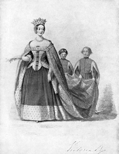 Kraliçe Victoria, Plantagenet Balosunda Kraliçe Philippa olarak, Buckingham Sarayı, c1840