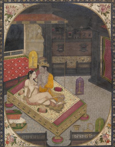Radha ve Krishna Geceleri Bir Yatakta, ca. 1830. by Unbekannt