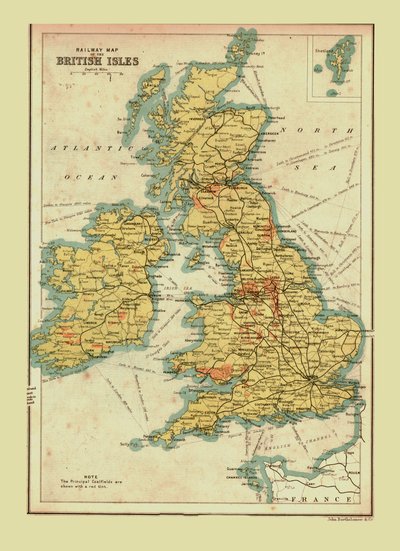 Britanya Adaları Demiryolu Haritası, 1902. by Unbekannt