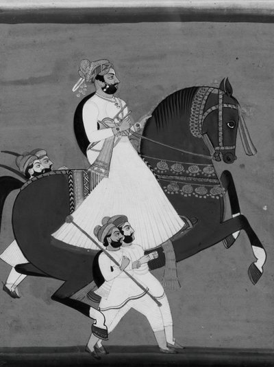Atlı Raja, En Sevdiği Görevlilerin Eşliğinde, 19. yüzyılın sonları - 20. yüzyılın başlarında. by Unbekannt