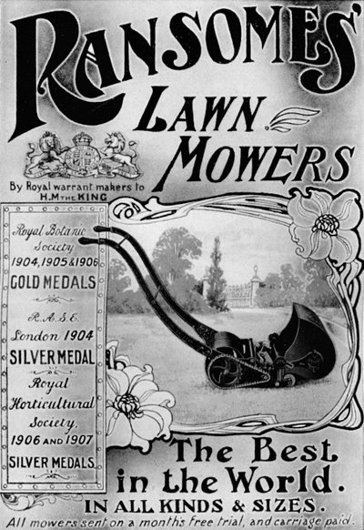 Ransomes Çim Biçme Makineleri reklamı, 1908 by Unbekannt