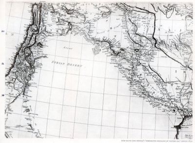 Suriye çölünün Rennells haritası, 1809 tarihli, 1831 1937