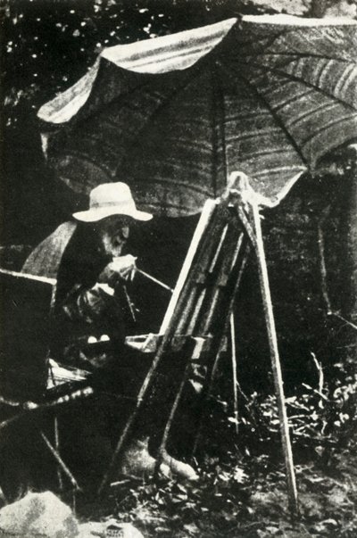 Açık havada Renoir boyaması, c1910