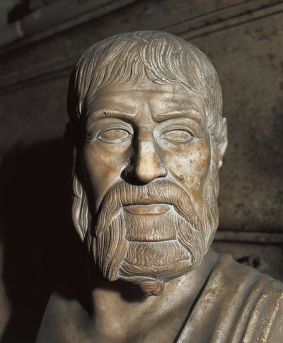 "Pausanias (MÖ 5. yy), Spartalı general ve politikacının temsili" Büstü. by Unbekannt