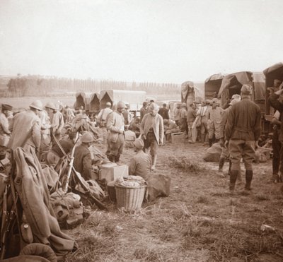Dinlenme durağı, Genicourt, kuzey Fransa, c1914-c1918 by Unbekannt