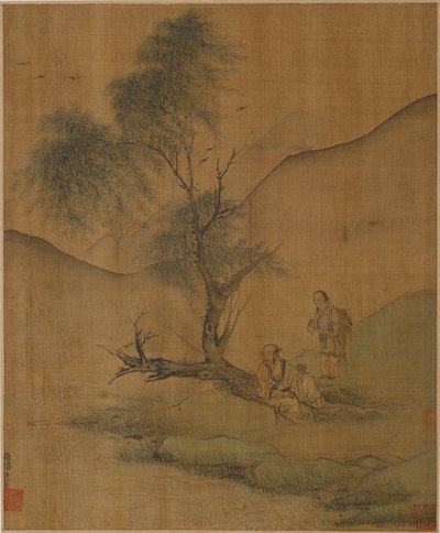 Söğütlerin Altında Dinlenme, Muhtemelen Ming hanedanı, 1368-1644. by Unbekannt