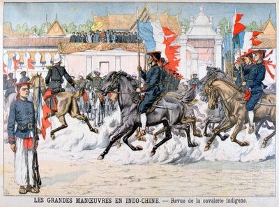 Yerli süvarilerin gözden geçirilmesi, Fransız Çinhindi, 1903 by Unbekannt