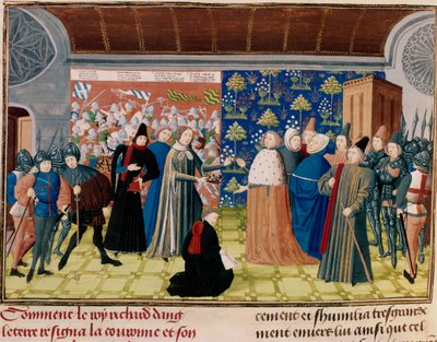 II. Richard tacı teslim ederken, 1399 by Unbekannt