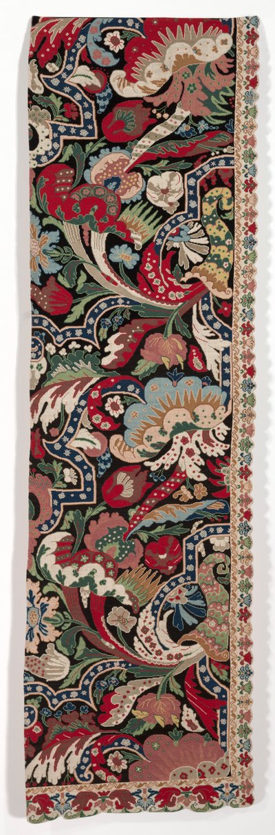 Garip tarzda bir çift iğne işi yatak örtüsünün sağ yarısı, 1710-1720. by Unbekannt