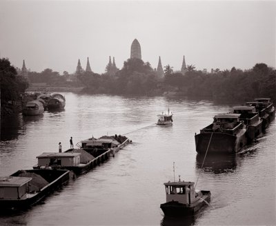 Wat Chaiwatthanaram manzaralı Chao Phraya Nehri
