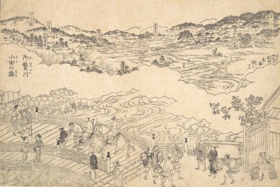 Omue Nehri ve Oda Köprüsü, 1700. by Unbekannt