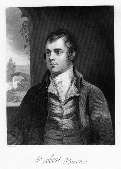 Robert Burns, İskoç şair, 18. yüzyılın sonlarında by Unbekannt