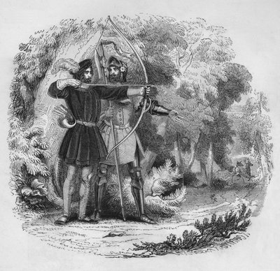 Robin Hood ve Küçük John, 1845 by Unbekannt