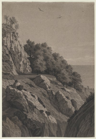 Sahilde Rocky Cliff, c. 1850-1860. by Unbekannt