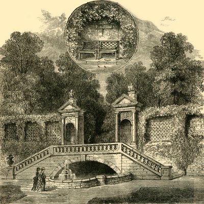 Rogers Seat ve Inigo Jones Geçidi, Holland House, c1876. by Unbekannt