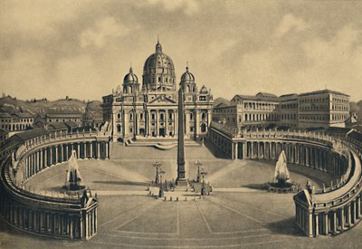 Roma - Bazilika ve S. Peter Meydanı. Vatikan Sarayı, 1910 by Unbekannt