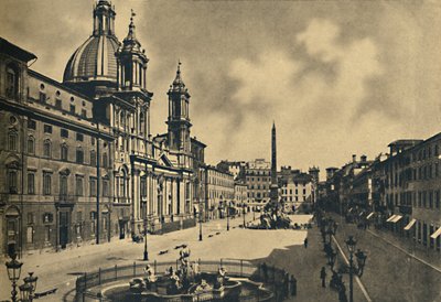 Roma - Circo Agonale - Aziz Agnes Kilisesi - Fontains, Bernini, 1910 by Unbekannt