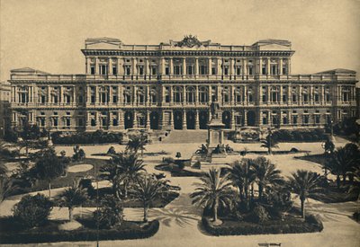 Roma - Prati di Castello. Calderini tarafından Yeni Hukuk Mahkemeleri ve Cavour heykeli, 1910 by Unbekannt