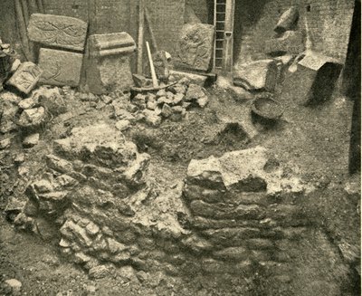Londra Duvarı Burcunda Bulunan Roma Kalıntıları, 1908 by Unbekannt