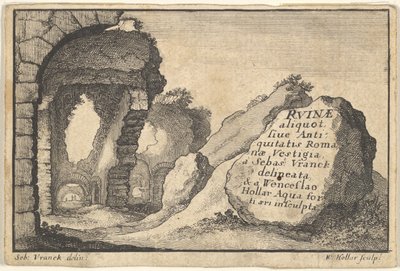 Roma Harabeleri, başlık sayfasının ikinci versiyonu, yakl. 1650. by Unbekannt