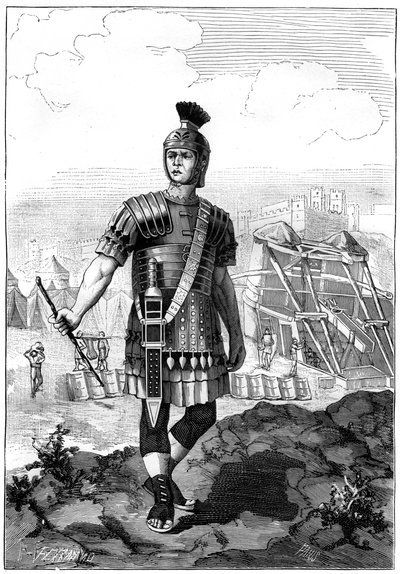 Julius Caesar altında Galyalıları fetheden Romalı yüzbaşı, MÖ 1. yüzyıl 1882-1884 by Unbekannt