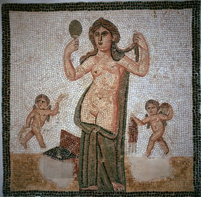 Venüs tuvaletini gösteren Roma mozaiği, 3. yüzyıl by Unbekannt