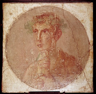 Genç bir adamın Roma portre resmi, Pompeii, İtalya by Unbekannt