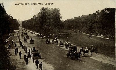 Rotten Row, Hyde Park, Londra, 19. yüzyılın sonu - 20. yüzyılın başı. by Unbekannt