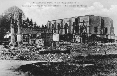 Harap kilise, Huiron, Fransa, Marne Savaşı, I. Dünya Savaşı, 1914 by Unbekannt