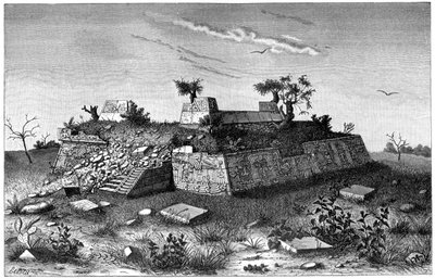 Xochicalco, Meksika, 1901 piramit basamaklarının kalıntıları by Unbekannt