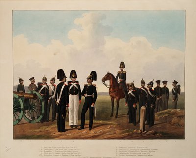 Rus Topçu Mürettebat Rütbeleri, 1845-1855 by Unbekannt