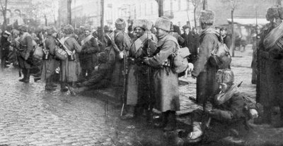 Rus Sibirya piyade birlikleri Varşova, Polonya, 1914 by Unbekannt