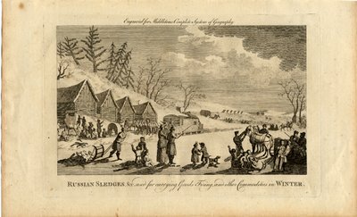 Kışın Rus Kızakları, 1750 by Unbekannt