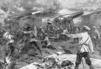 Rus bataryası iş başında, Rus-Japon Savaşı, 1904-5 by Unbekannt