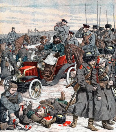 Kampanyayı arabasından yöneten Rus general, Rus-Japon Savaşı, 1904 by Unbekannt