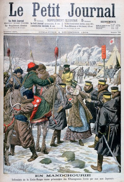 Mançular tarafından esir alınan Rus hemşire Japonlara teslim ediliyor, Mançurya, 1904 by Unbekannt