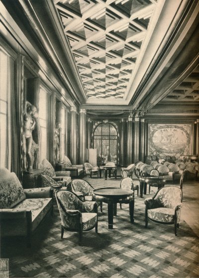 S.S Ile de France, Grand Salon, c1927 by Unbekannt