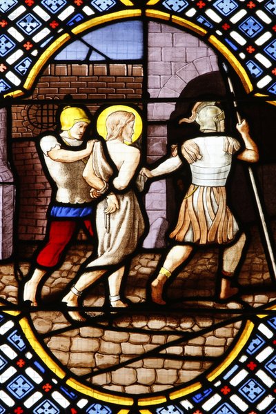 Saint-Corentin (Saint Corentin) Katedrali, Quimper Vitray: Vaftizci Yahya tutuklandı, Quimper, Fransa by Unbekannt