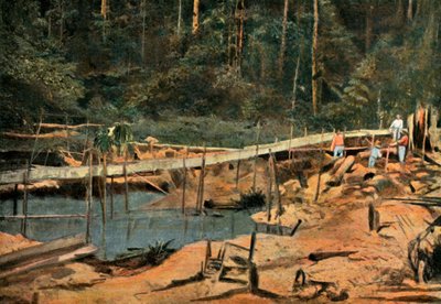 Aziz İlyas. Le Schluss Rigole Pour LOr, The Savak, Prospecting for Gold, 1900. by Unbekannt