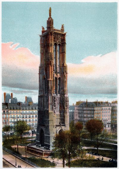 Saint-Jacques Kulesi, Paris, c1900 by Unbekannt