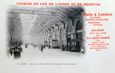 St. Lazare İstasyonu, Paris, c1900 by Unbekannt