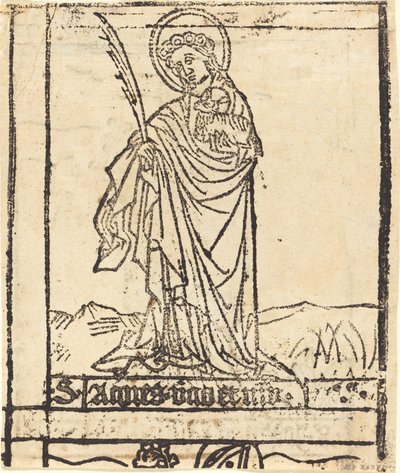 Aziz Agnes [verso], muhtemelen 14601480. by Unbekannt