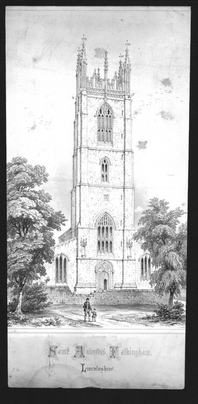 Saint Andrews Kilisesi, Falkingham, Lincolnshire, 19. yüzyılın başlarında by Unbekannt