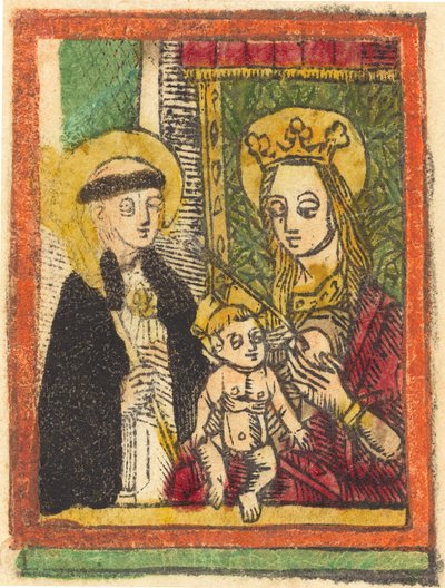 Madonna ve Çocuk, 14801500 ile Saint Bernard. by Unbekannt